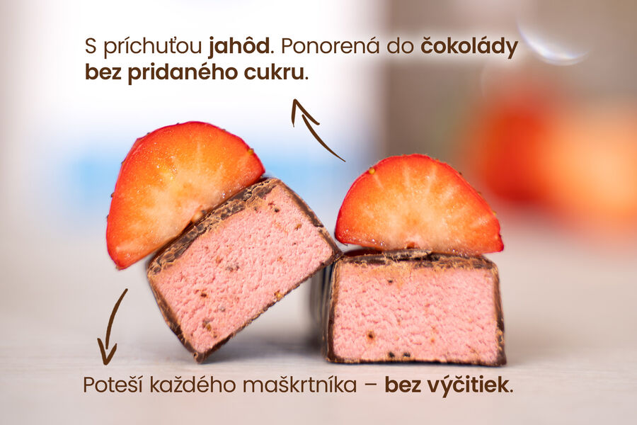 Proteínové tyčinky – príchuť jahoda
