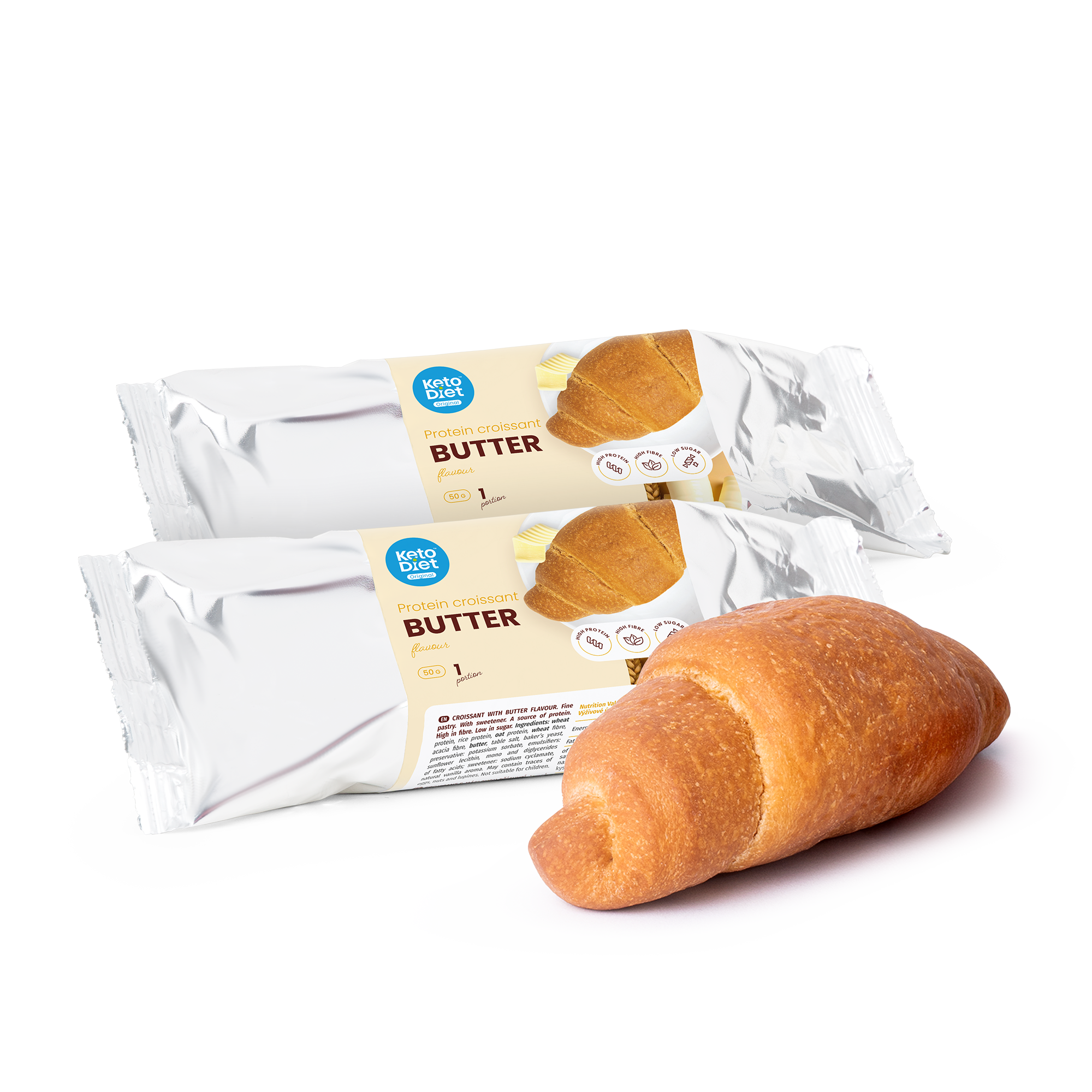 Proteinový croissant - máslová příchuť (2 ks - 2 porce)