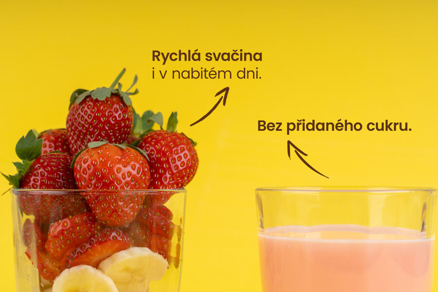 Proteinový nápoj – příchuť jahoda & banán
