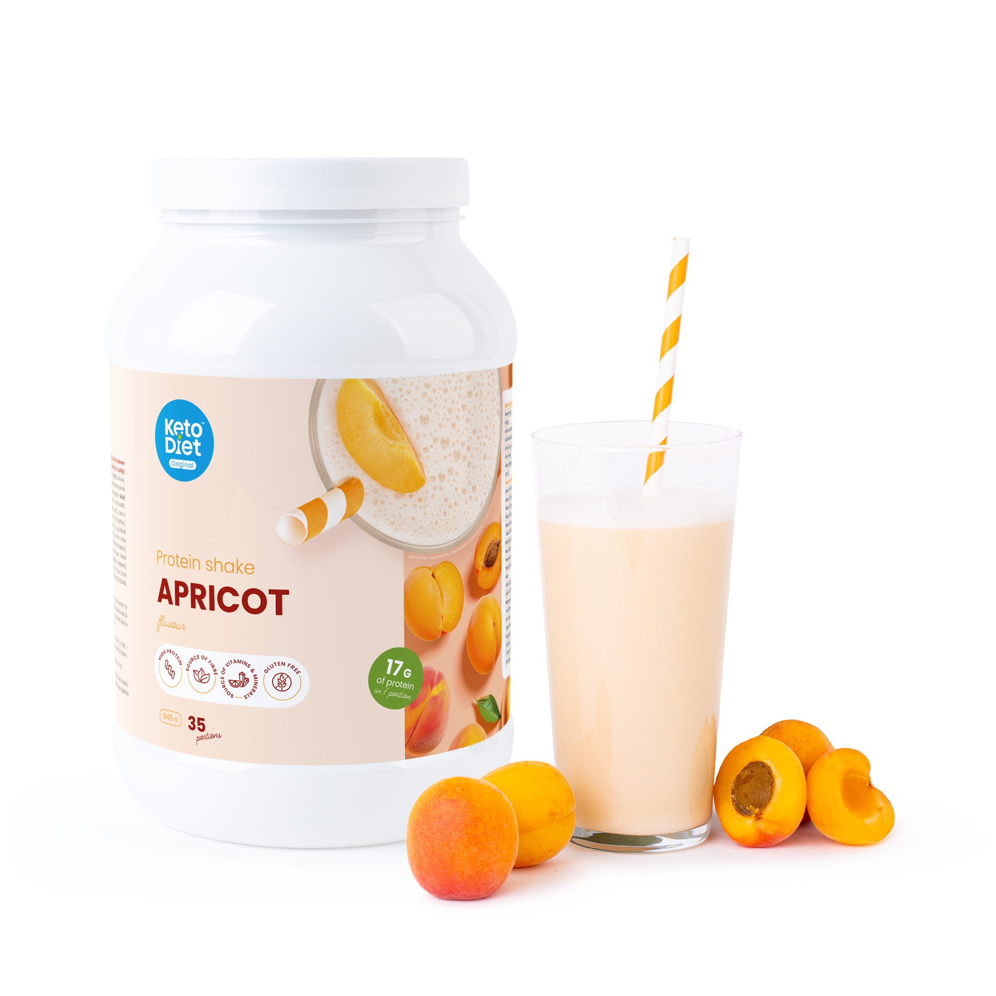 Proteinový nápoj – příchuť meruňka (35 porcí)