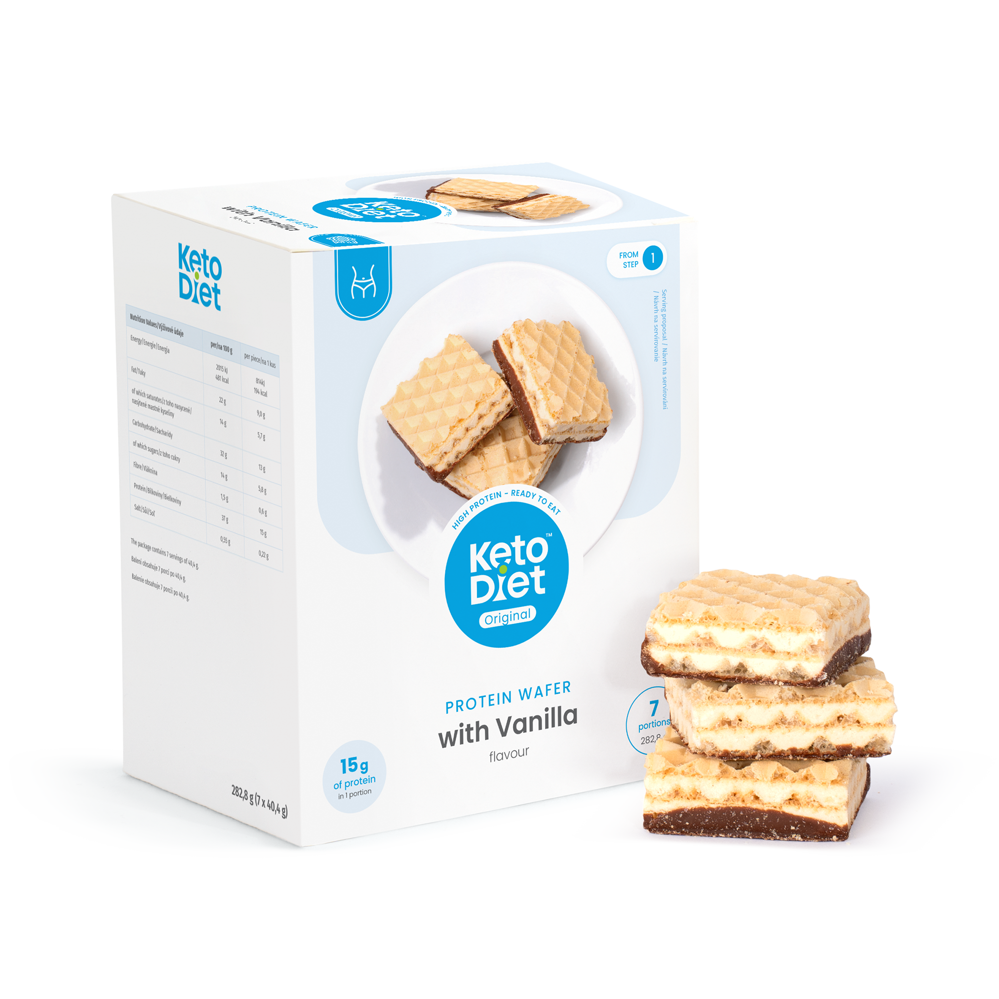 Proteinové oplatky – příchuť vanilka (7 porcí)