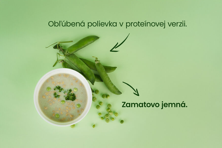 Proteínová polievka – hrášková príchuť