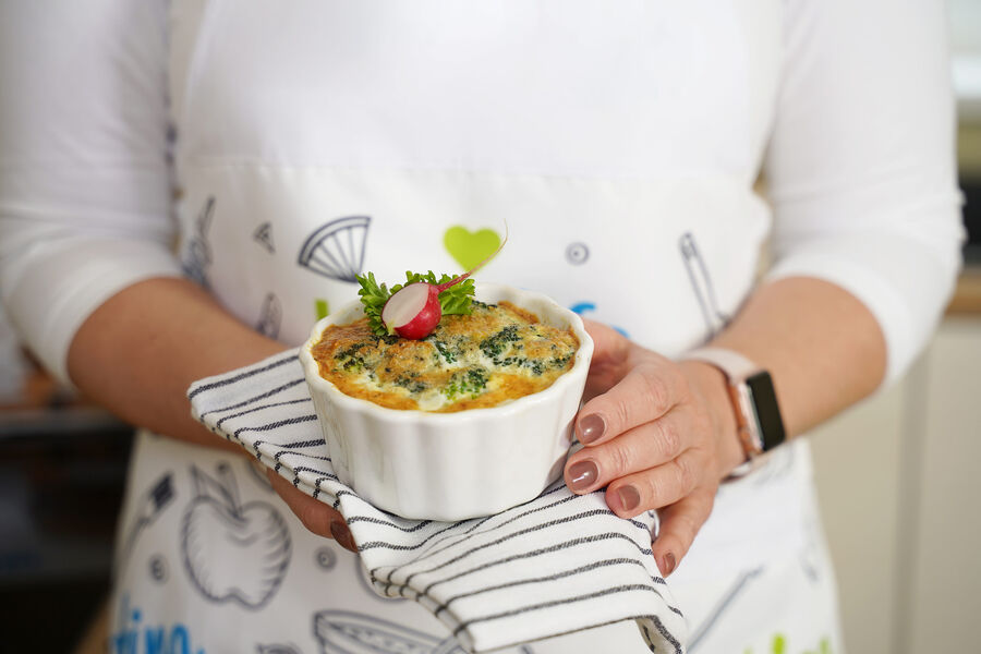 Recept na zapečenú brokolicu so syrom a s vajcom - detail