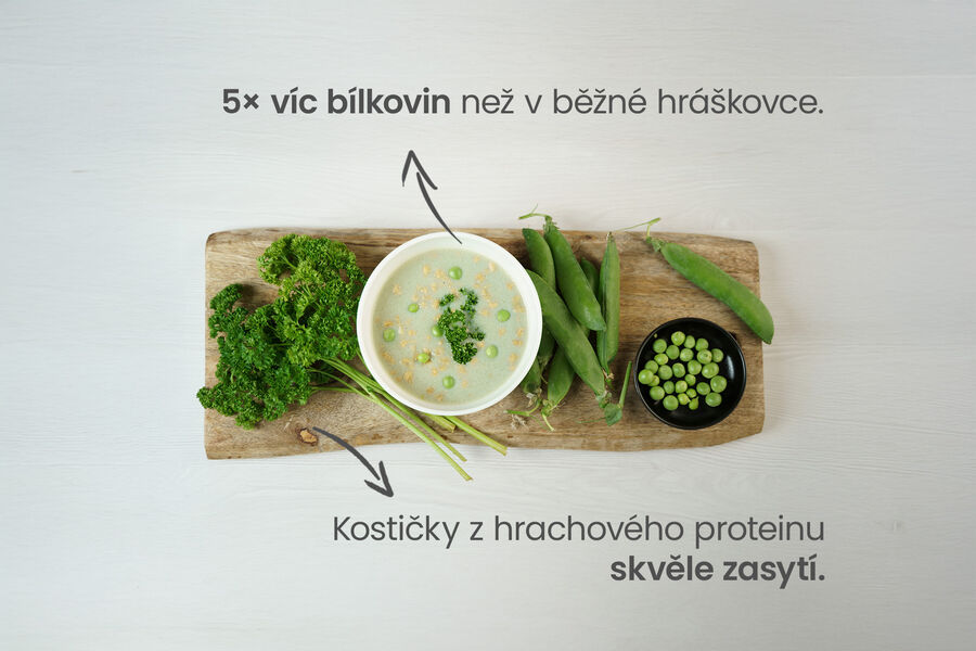 Proteinová polévka – hrášková příchuť