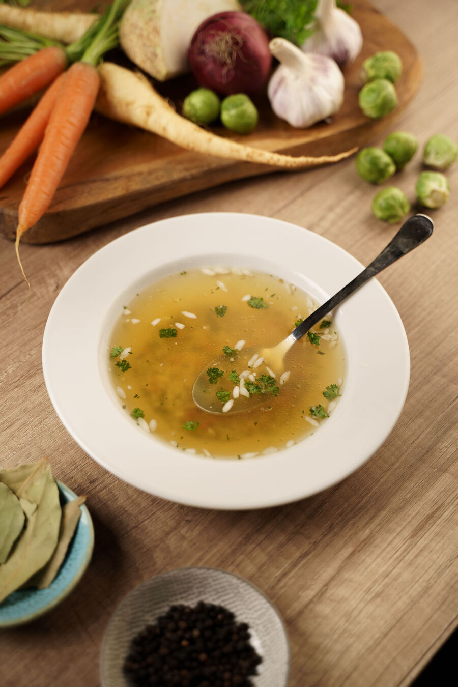 Proteinová polévka – kuřecí s rýží