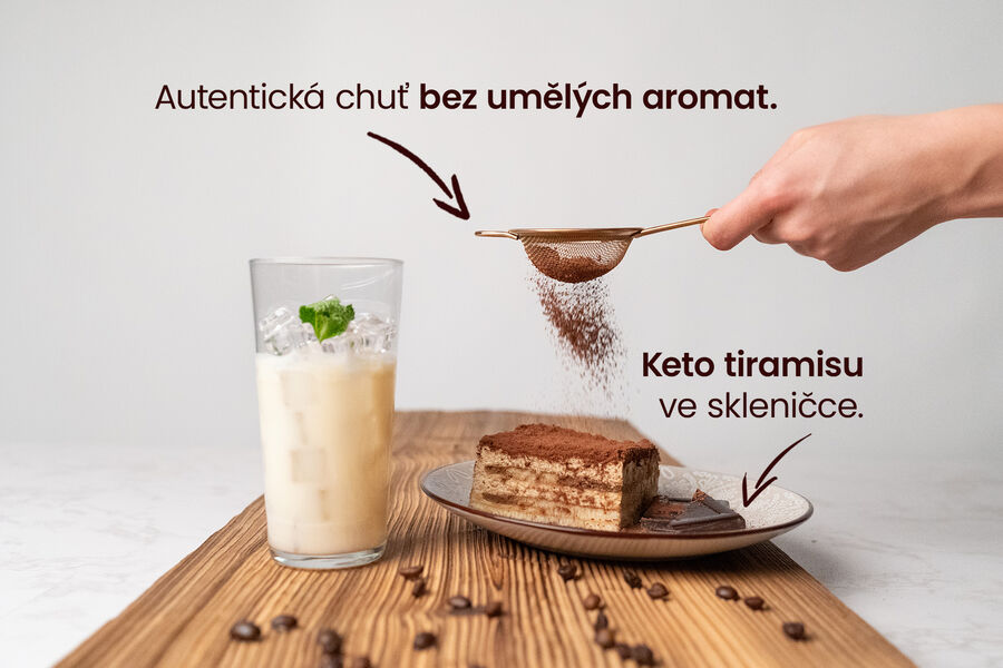 Proteinový nápoj – příchuť kávové tiramisu