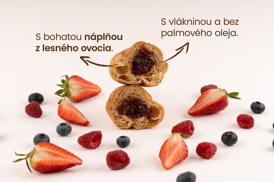 Proteínový croissant – náplň lesné plody