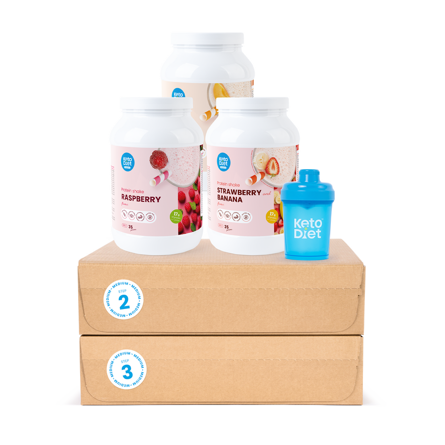 Kompletní MEDIUM proteinové nápoje na 9 týdnů (1. + 2. + 3. krok)