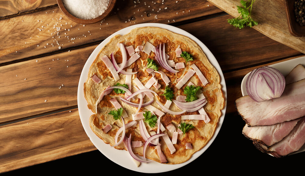 Proteínová omeleta KetoDiet – príchuť slanina s cibuľou