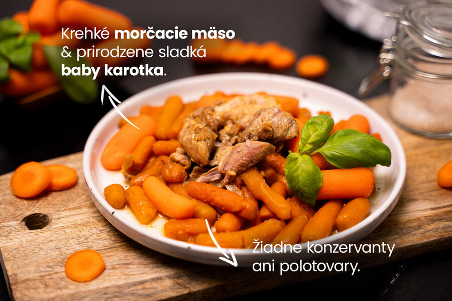 Hotové jedlo – morčacie v baby karotke