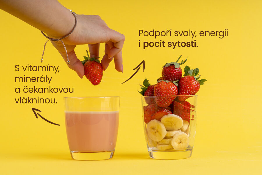 Proteinový nápoj – příchuť jahoda & banán