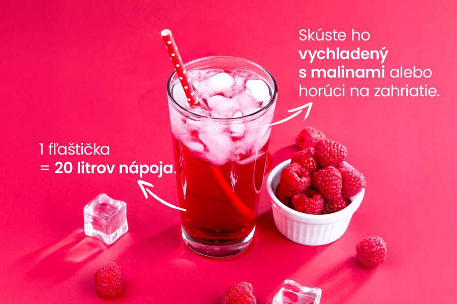 Nápojový koncentrát s Juvenilom – príchuť malina 