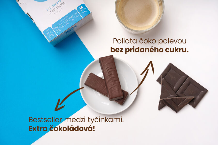 Proteínové tyčinky – príchuť čokoláda