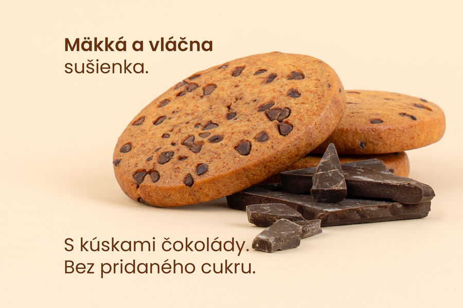 Proteínové sušienky – cookies s kúskami čokolády