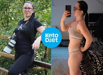 Elena zhubla s KetoDiet: Foto před dietou a po ní
