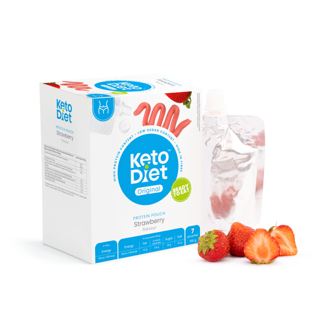 Proteinová kapsička – příchuť jahoda (7 porcí)