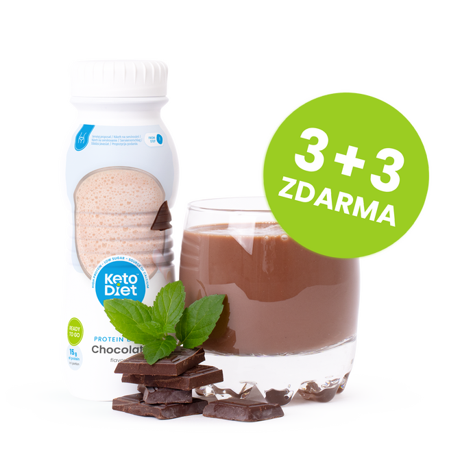 3 + 3 ZDARMA Proteinový drink – příchuť čokoláda