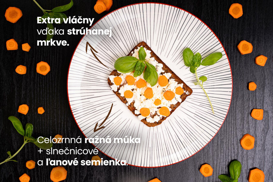 Proteínový chlieb – s mrkvou