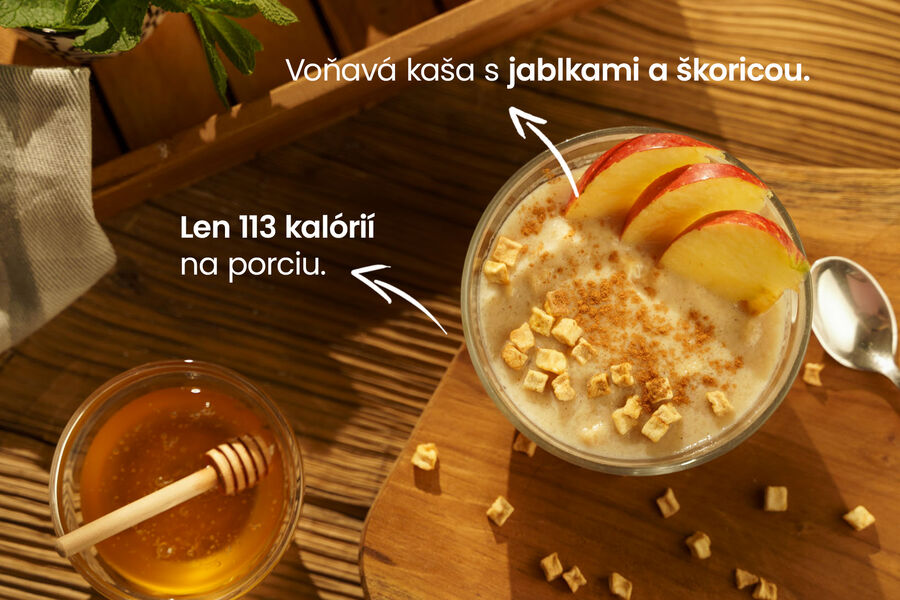 Proteínová kaša KetoDiet – príchuť jablko a škorica (7 porcií)