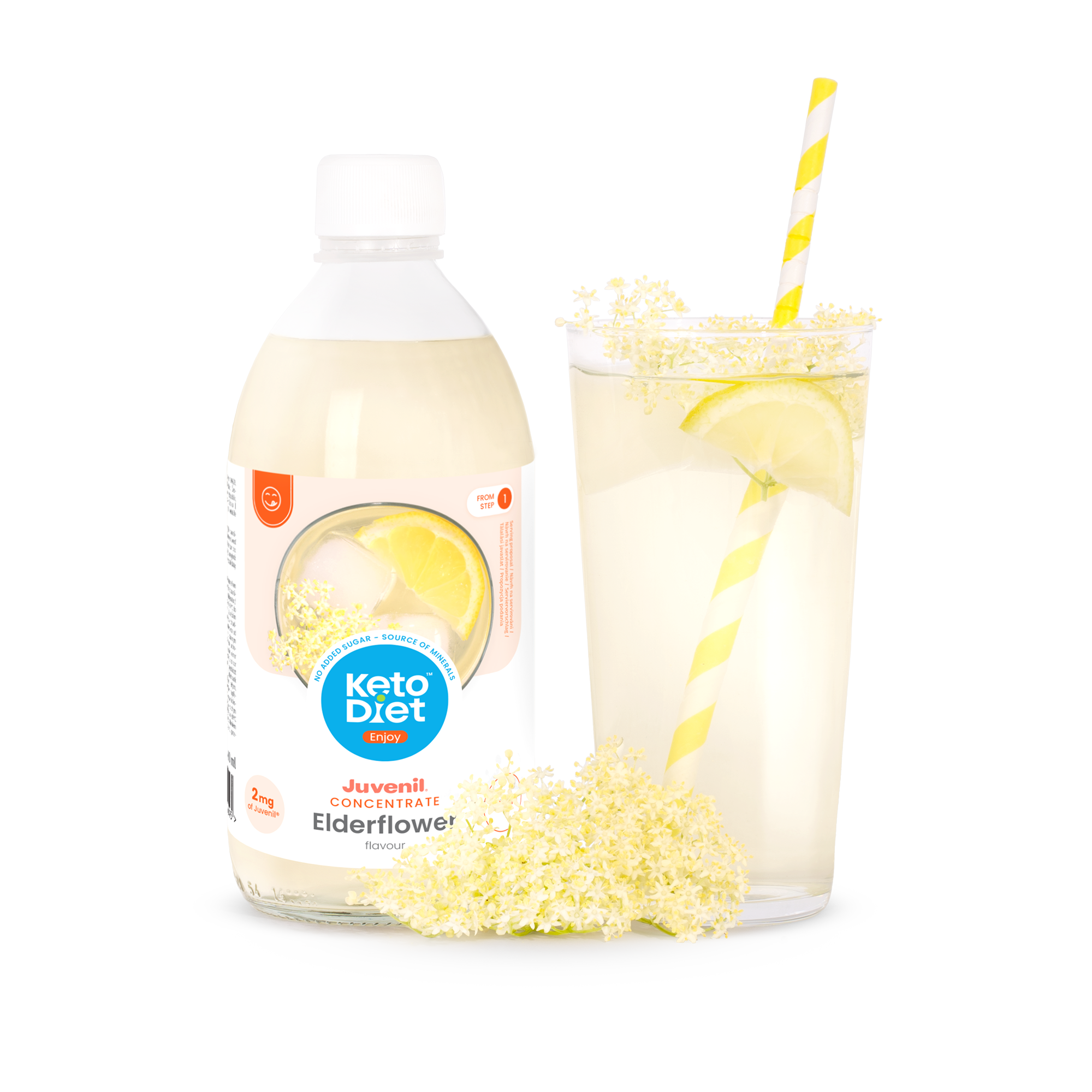 Nápojový koncentrát s Juvenilem – příchuť bezinka (500 ml)