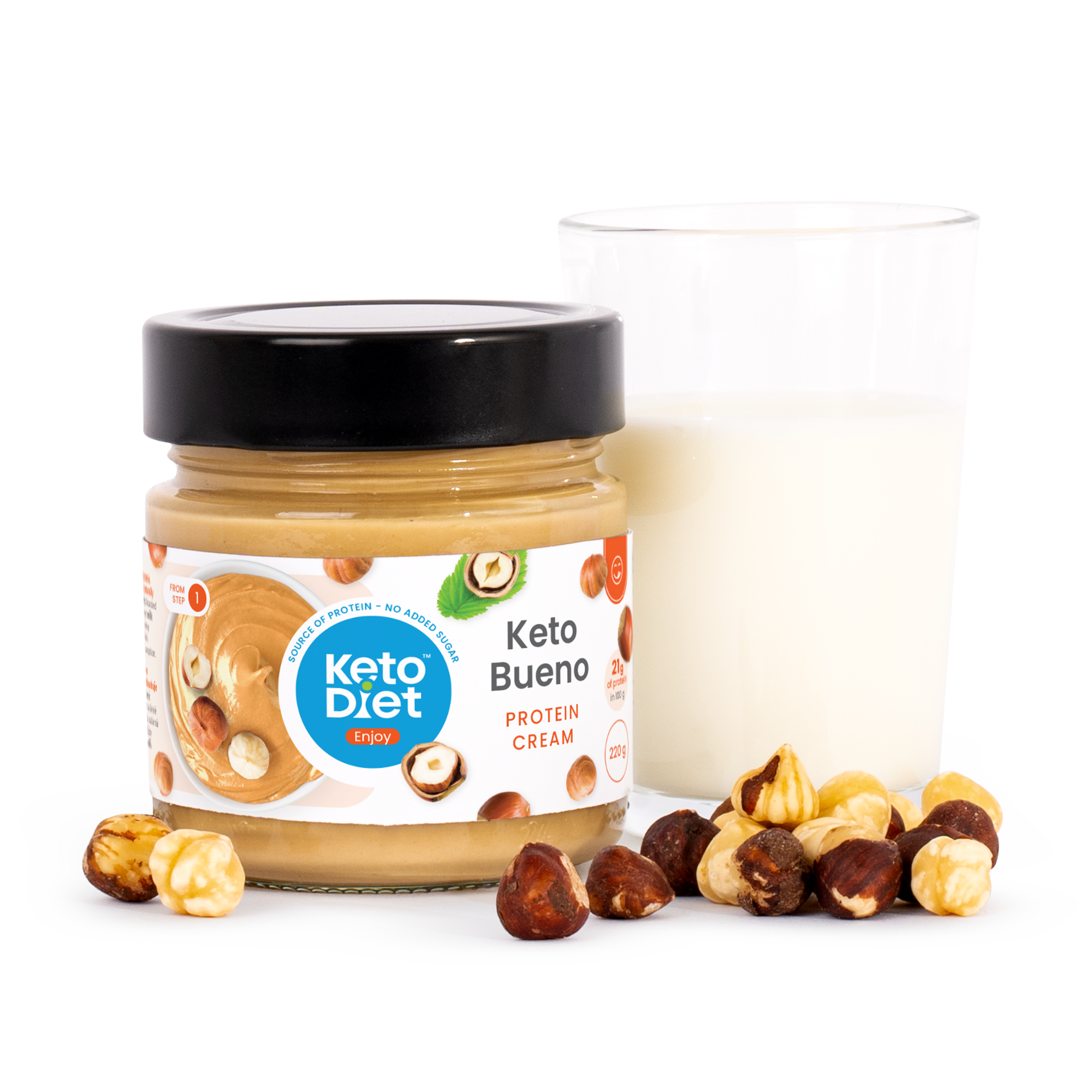 Keto Bueno – proteinový krém s březovým cukrem (220 g)