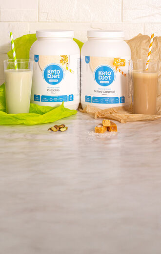 Proteinové nápoje KetoDiet pistácie & slaný karamel