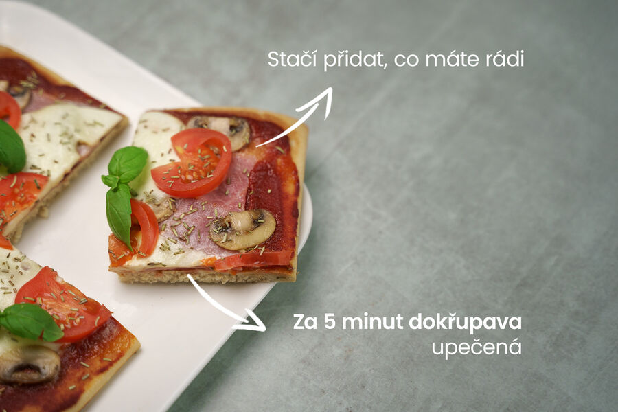 Proteinová pizza – hotové těsto