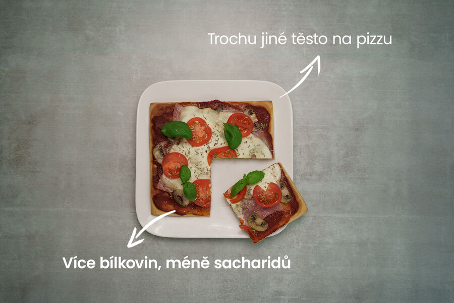 Proteinová pizza – hotové těsto