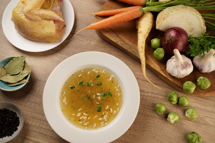 Proteinová polévka – kuřecí s rýží