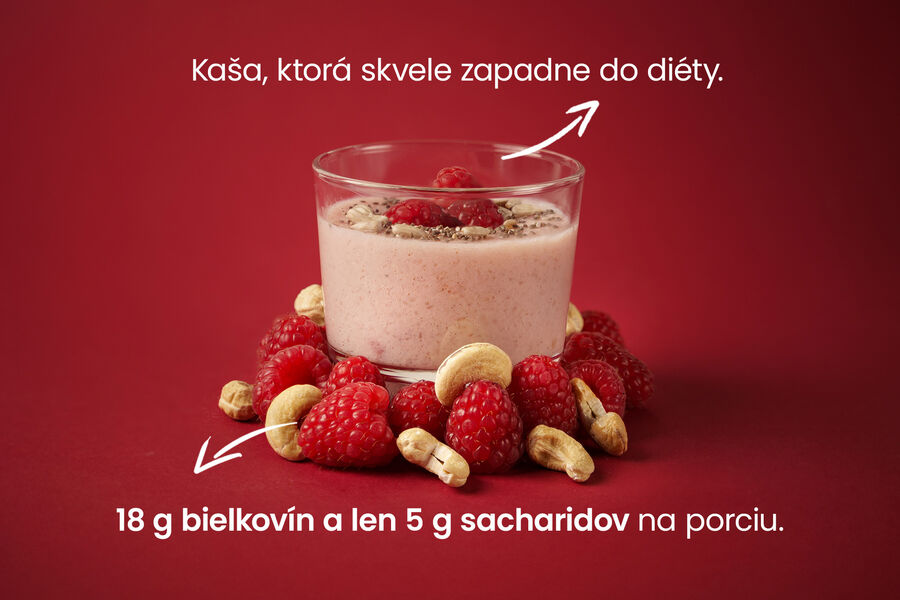 Proteínová kaša – príchuť malina