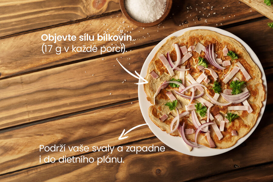 Proteinová omeleta KetoDiet – příchuť slanina s cibulí