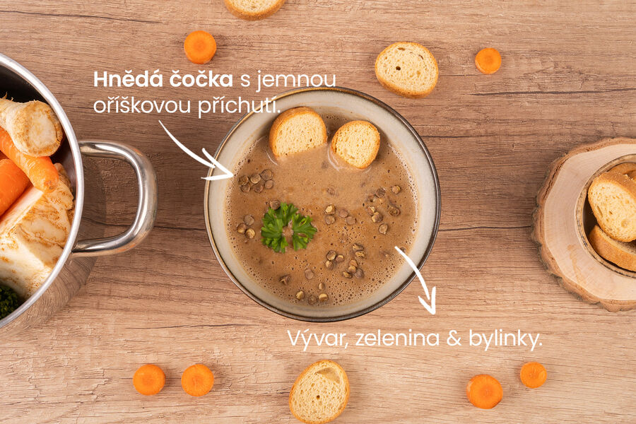 Proteinová polévka – čočková