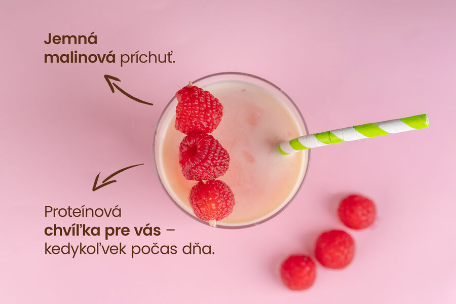 Proteínový nápoj – príchuť malina