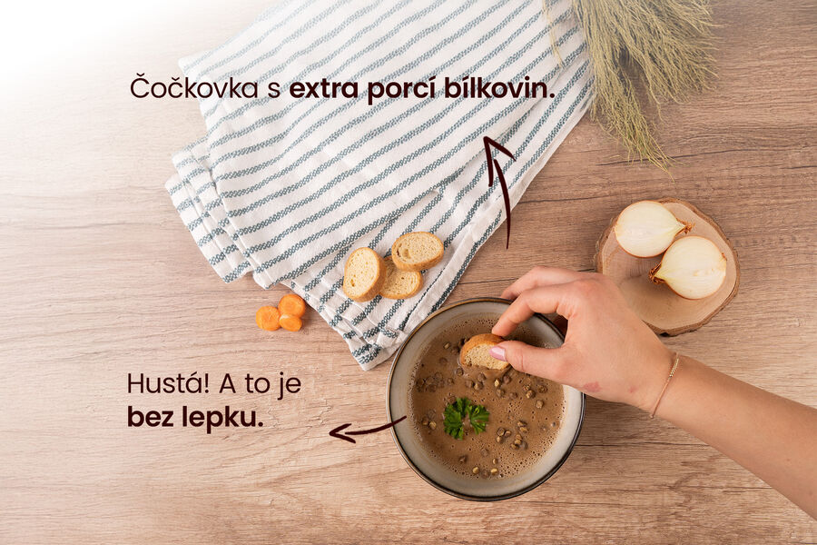 Proteinová polévka – čočková