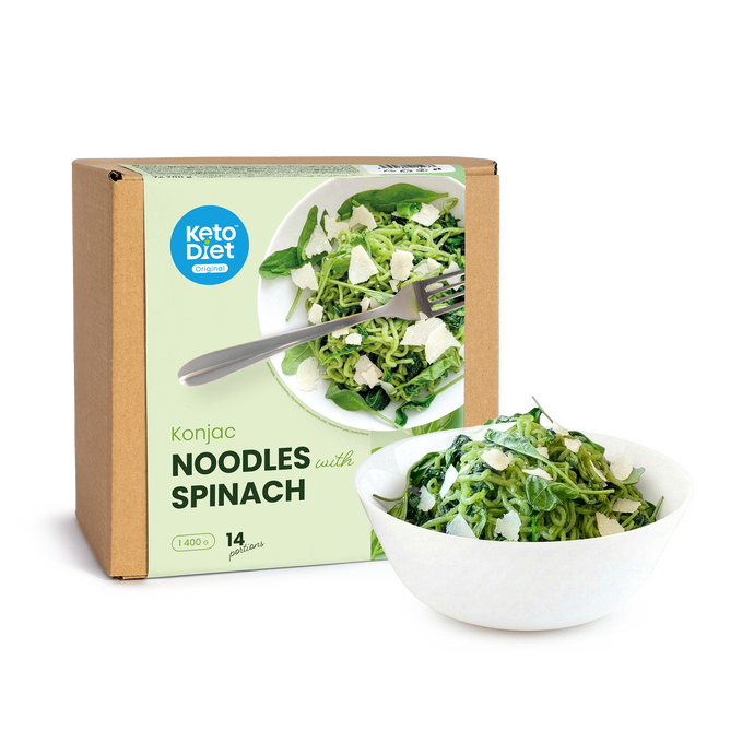 Konjakové nudle se špenátem KetoDiet