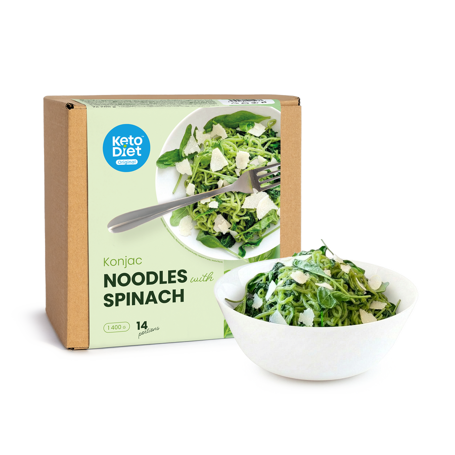 Konjakové nudle se špenátem KetoDiet