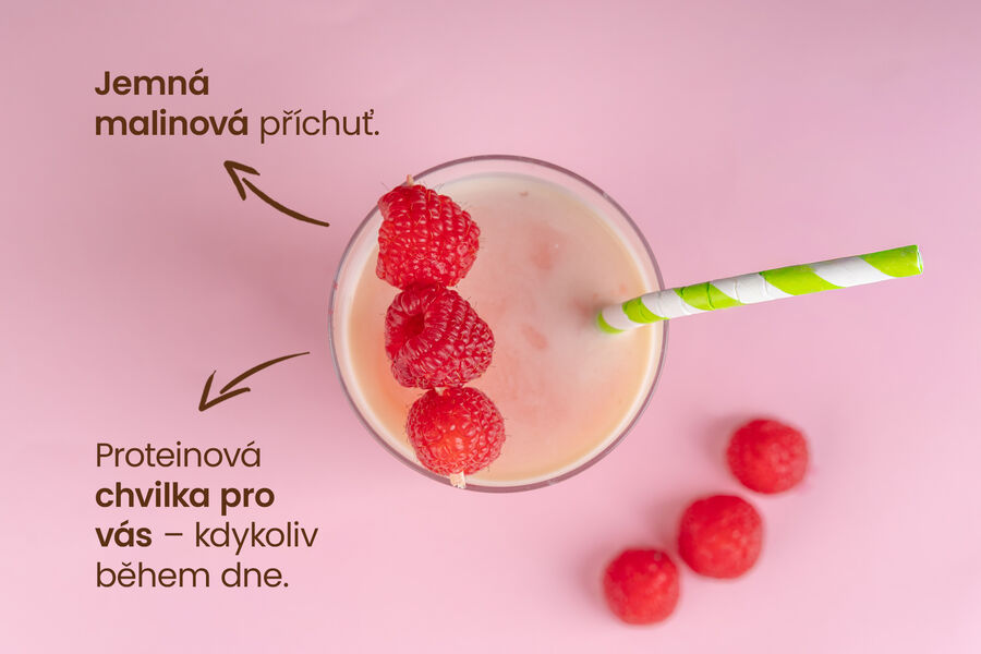 Proteinový nápoj – příchuť malina