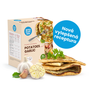 Proteínová omeleta – „zemiaková placka“ s cesnakom a majoránom