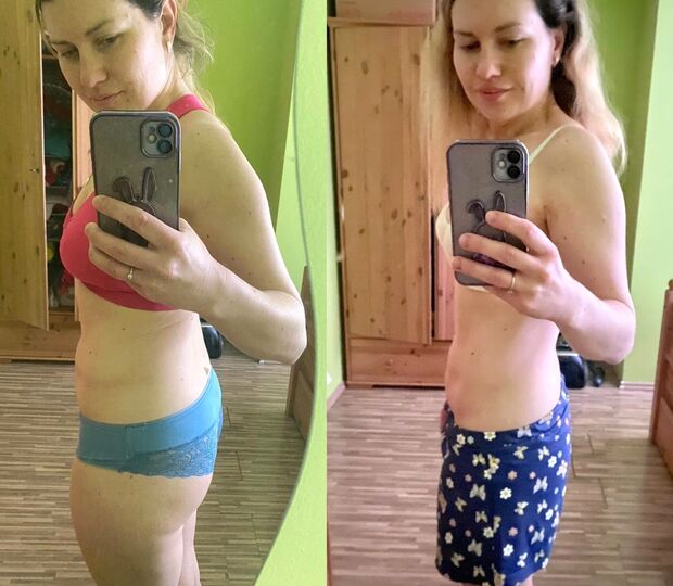 Michaela zhubla s KetoDiet: foto PŘED a PO dietě z profilu 