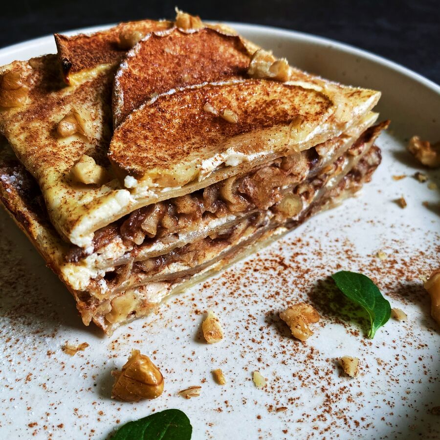 Sladké lasagne s tvarohem a jablky – recept KetoDiet 