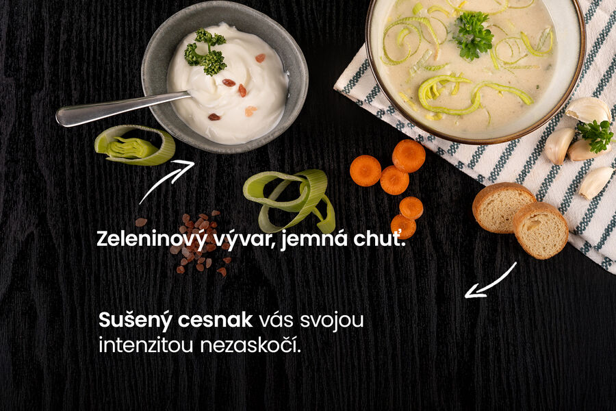 Proteínová polievka – cesnaková krémová