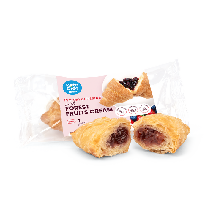 Proteínový croissant – náplň lesné plody