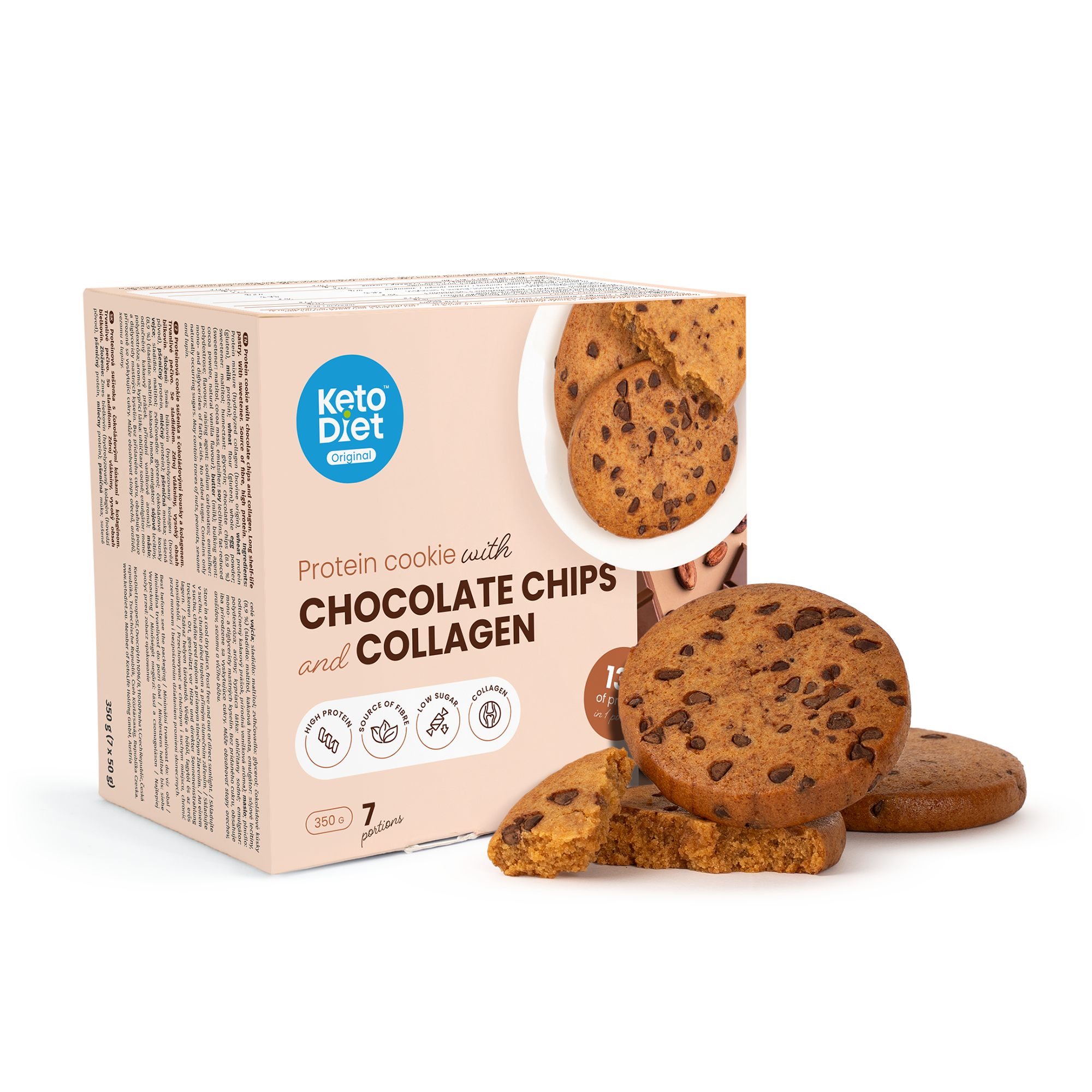 Proteinové sušenky – cookies s kousky čokolády (7 porcí)