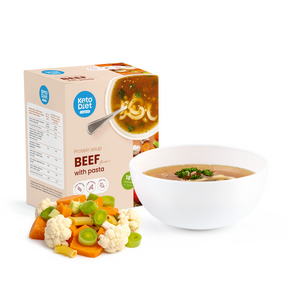 Proteínová polievka – hovädzia s cestovinami