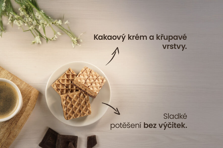 Proteinové oplatky – příchuť čokoláda
