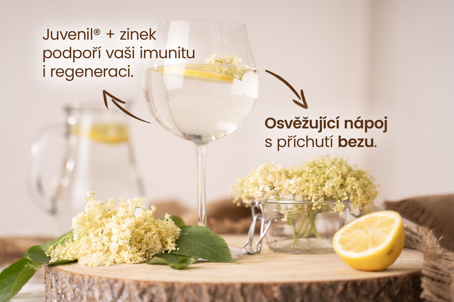 Nápojový koncentrát s Juvenilem – příchuť bezinka