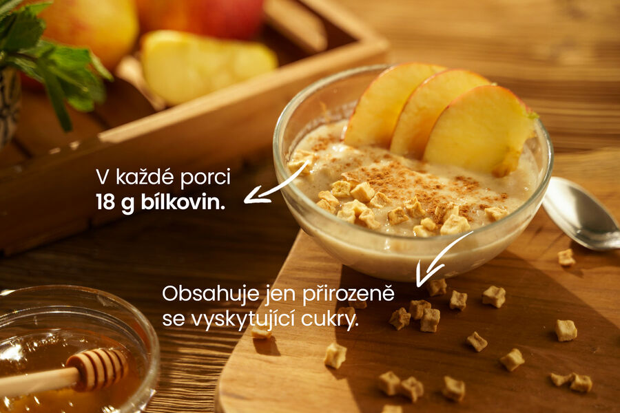 Proteinová kaše KetoDiet – příchuť jablko a skořice (7 porcí)