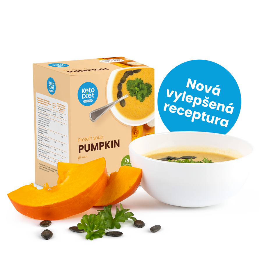 Proteínová polievka – tekvicová príchuť