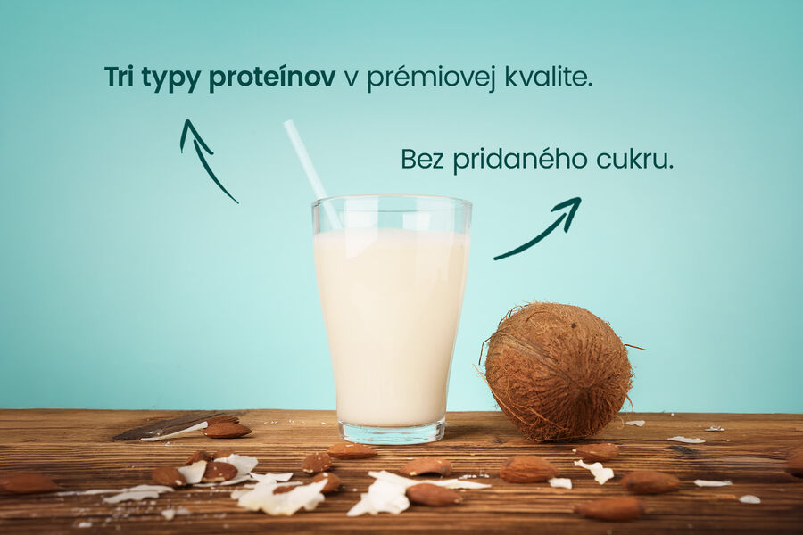 Proteínový nápoj – príchuť mandle & kokos