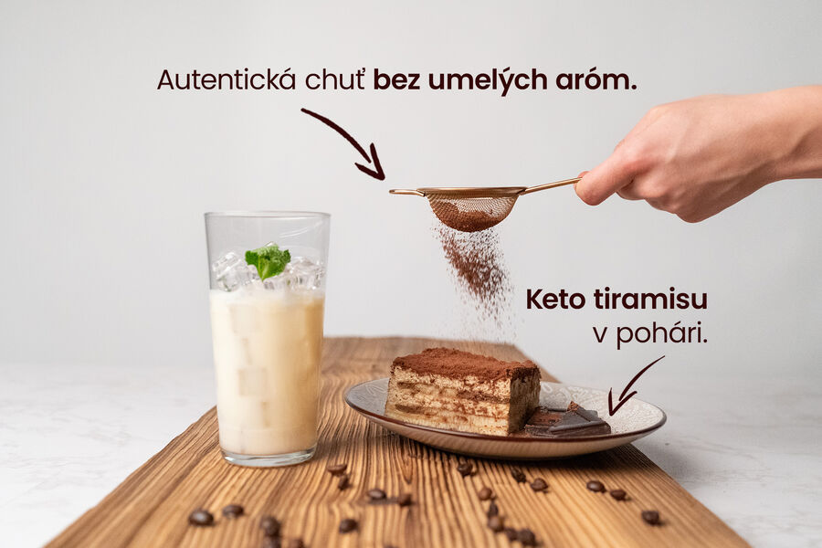 Proteínový nápoj – príchuť kávové tiramisu
